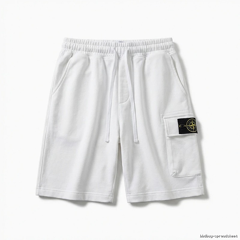 Stone Island functional style white shorts