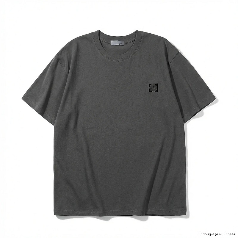 Stone Island minimalist style dark gray T-shirt