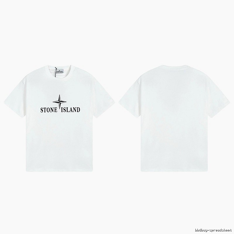 Stone Island Printed Street Style White T-Shirt