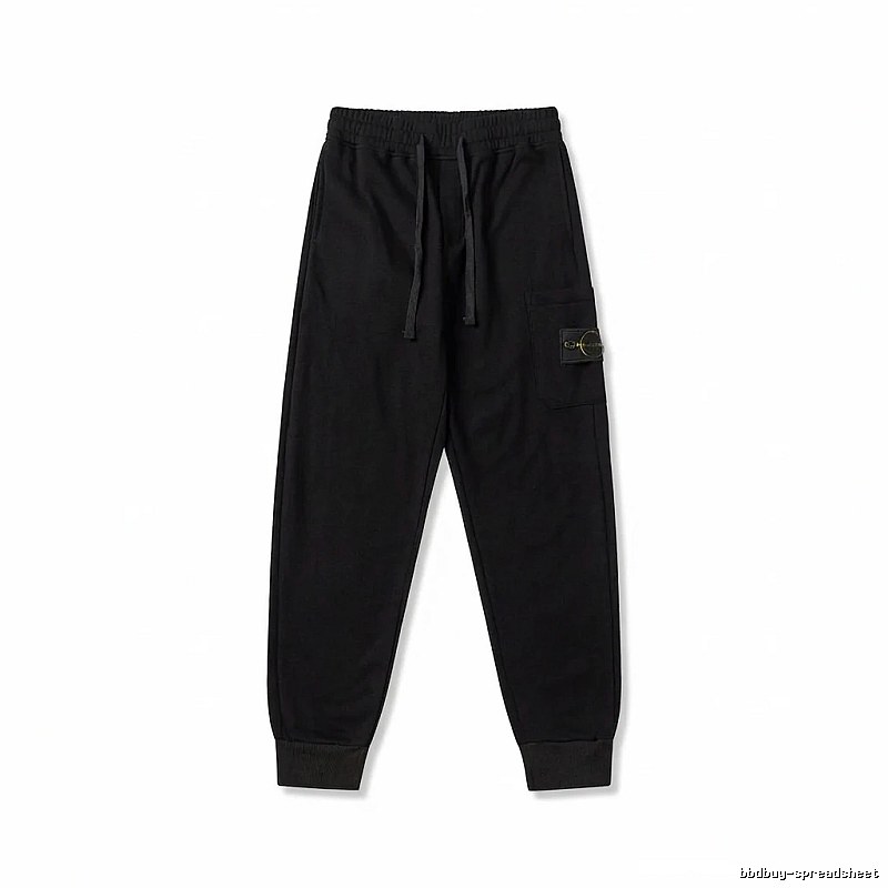 Stone Island workwear-style black sweatpants