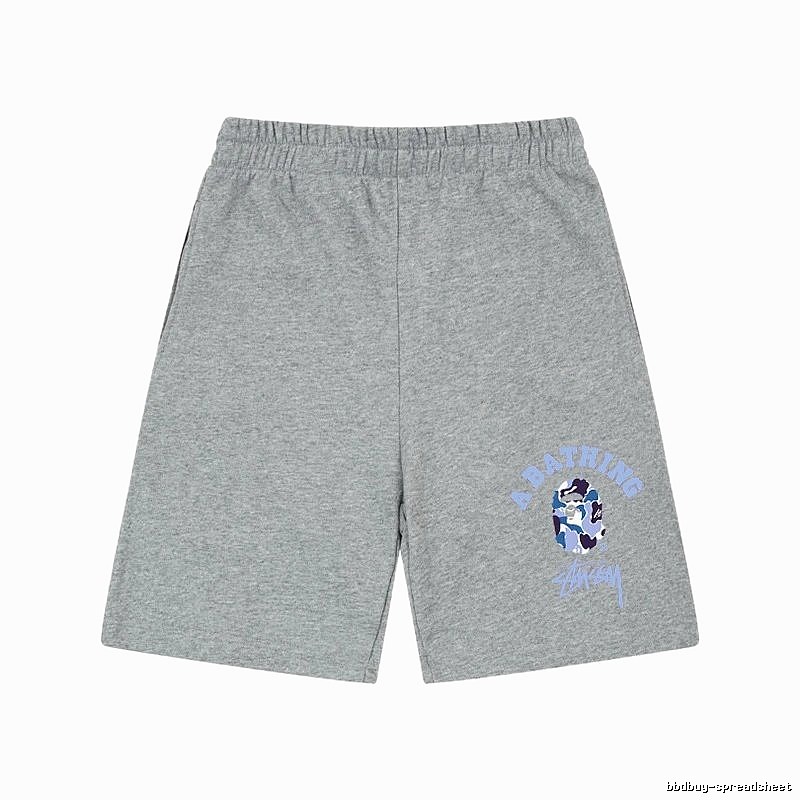 Stussy A Bathing Ape series grey shorts