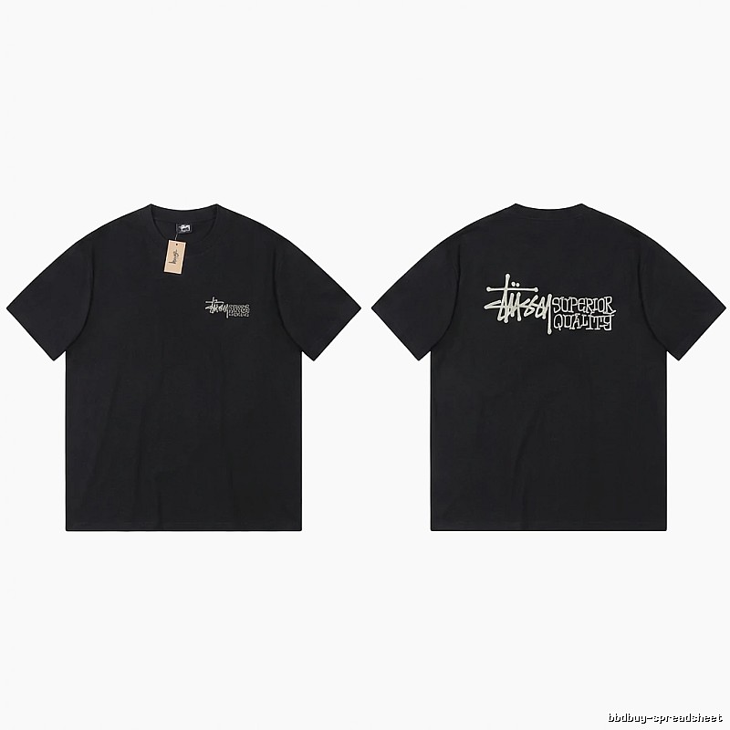 Stussy basic simple style black T-shirt