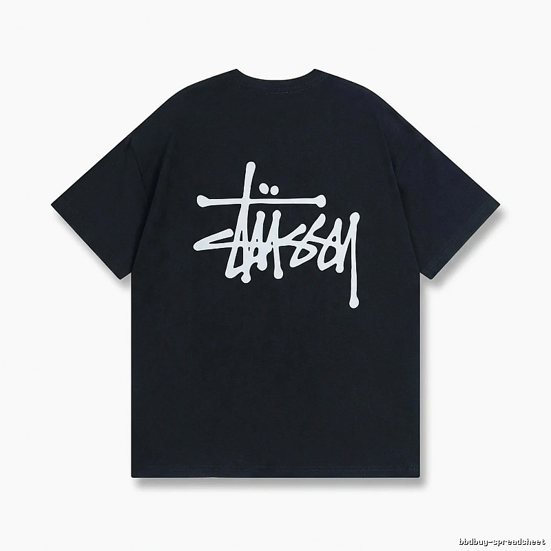 Stussy basic street style black T-shirt