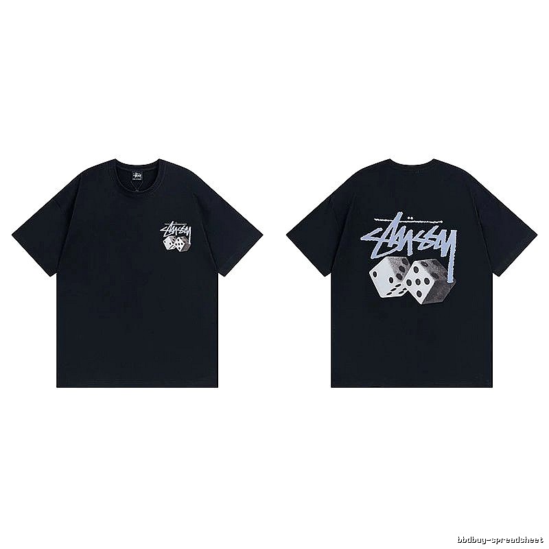 Stussy Black Spider Graphic T-Shirt Layered Outfit Logo