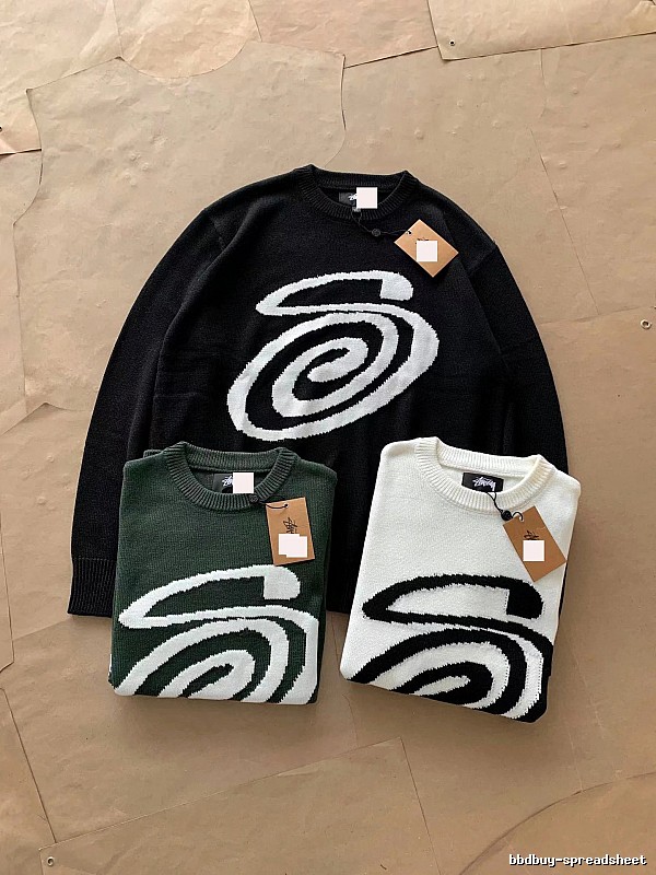 Stussy Black Swirl Graphic SweatShirt Daily Styling