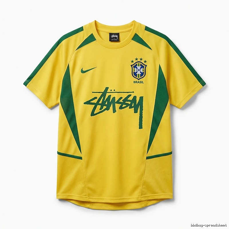 Stussy Brazilian-style yellow-green T-shirt