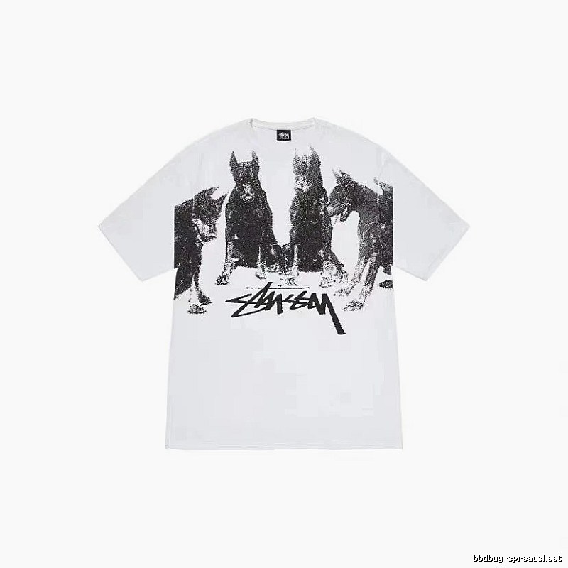 Stussy Casual Graphic T-shirt Black White Stussy for Streetwear Looks