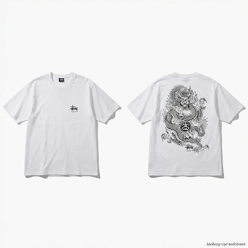 Stussy Chinese-style white T-shirt