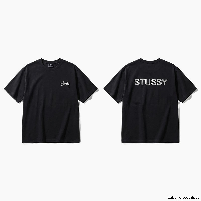 Stussy classic black trendy T-shirt