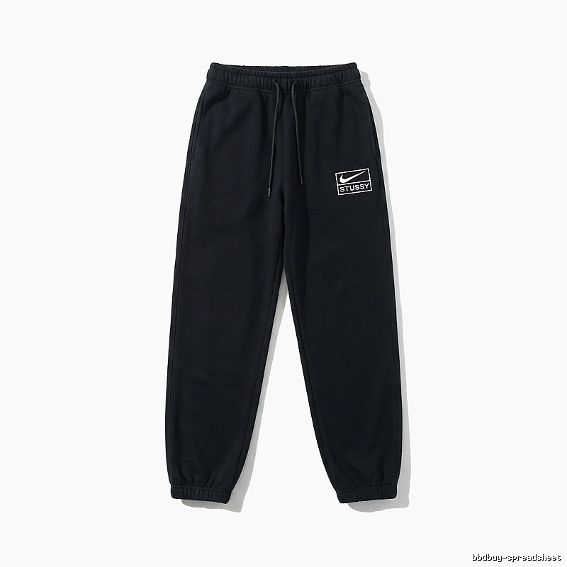 Stussy Co-branded Casual Black Sweatpants