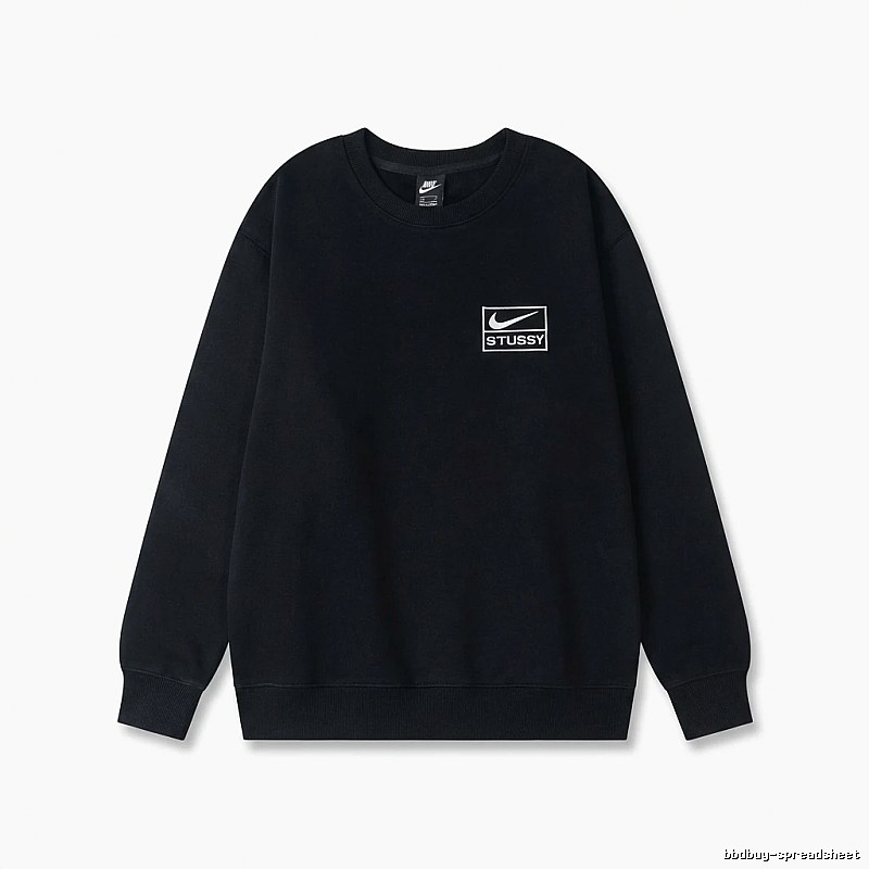 Stussy Co-branded Simple Black Sweatshirt
