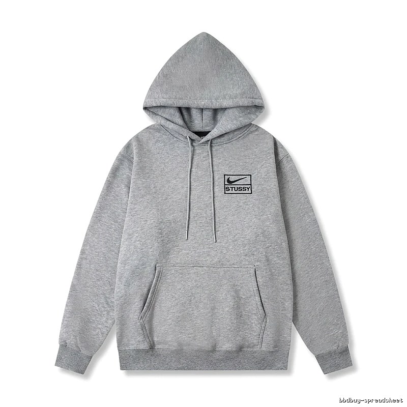 Stussy Co-branded Simple Style Grey Hoodie