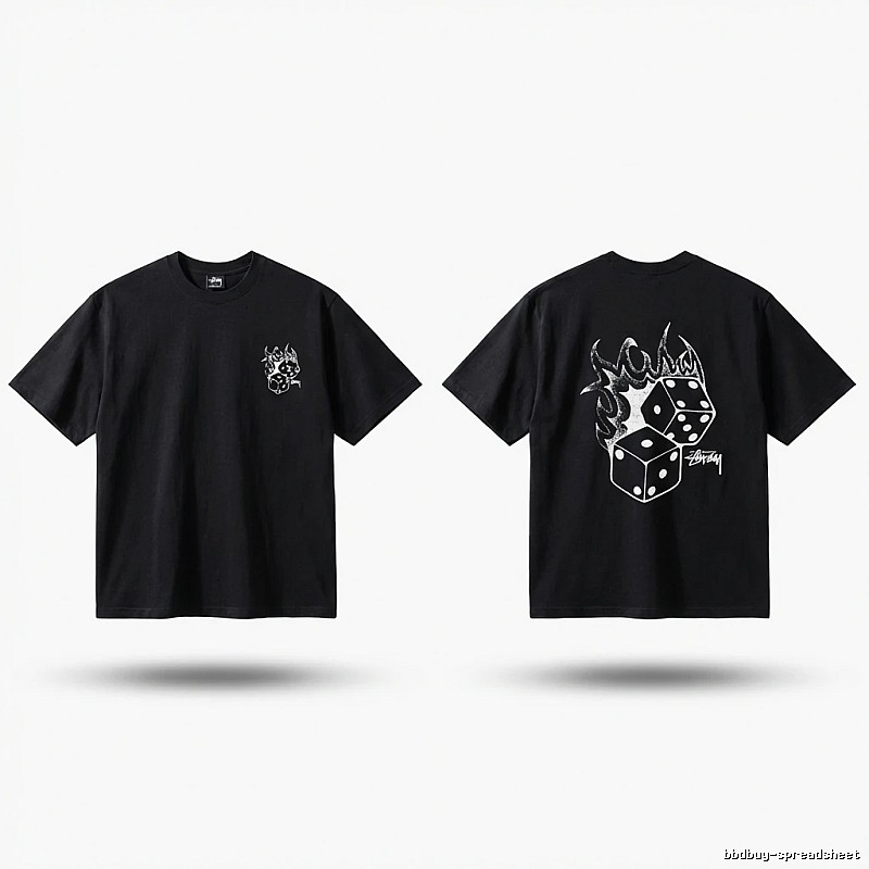 Stussy Dice Print Black T-shirt