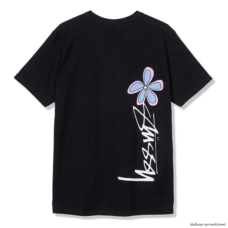 Stussy Floral Style Black T-shirt