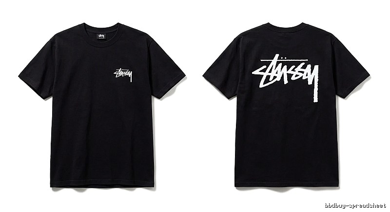 Stussy graffiti-style black T-shirt