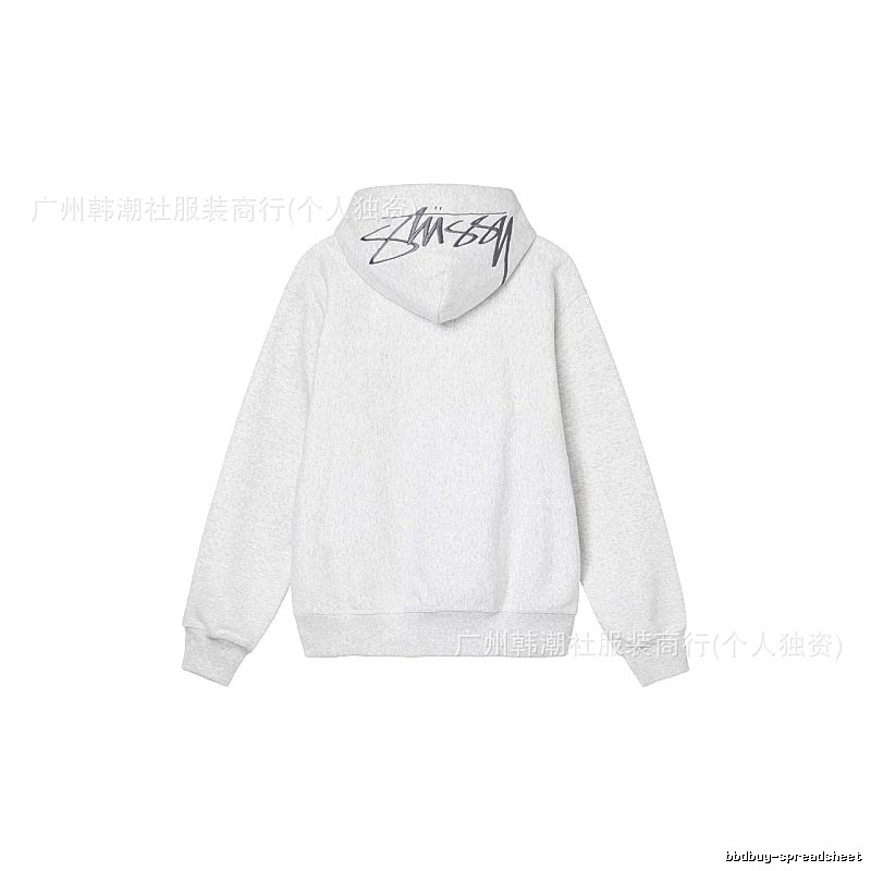 Stussy Gray Logo Hoodie Travel Styling