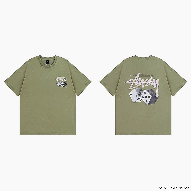 Stussy Green Spider Graphic T-Shirt Everyday Rotation Logo