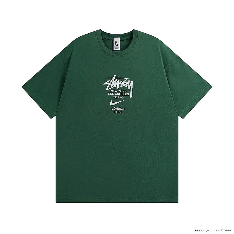Stussy Green Spider Graphic T-Shirt Smart Casual Logo