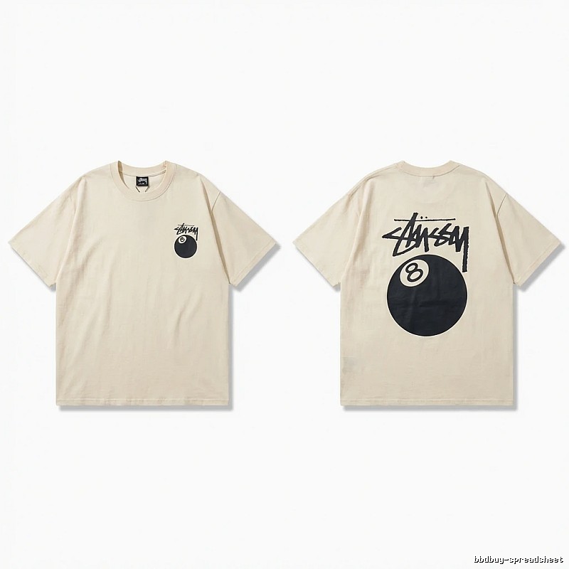 Stussy No.8 Ball Series Retro-Style T-Shirt