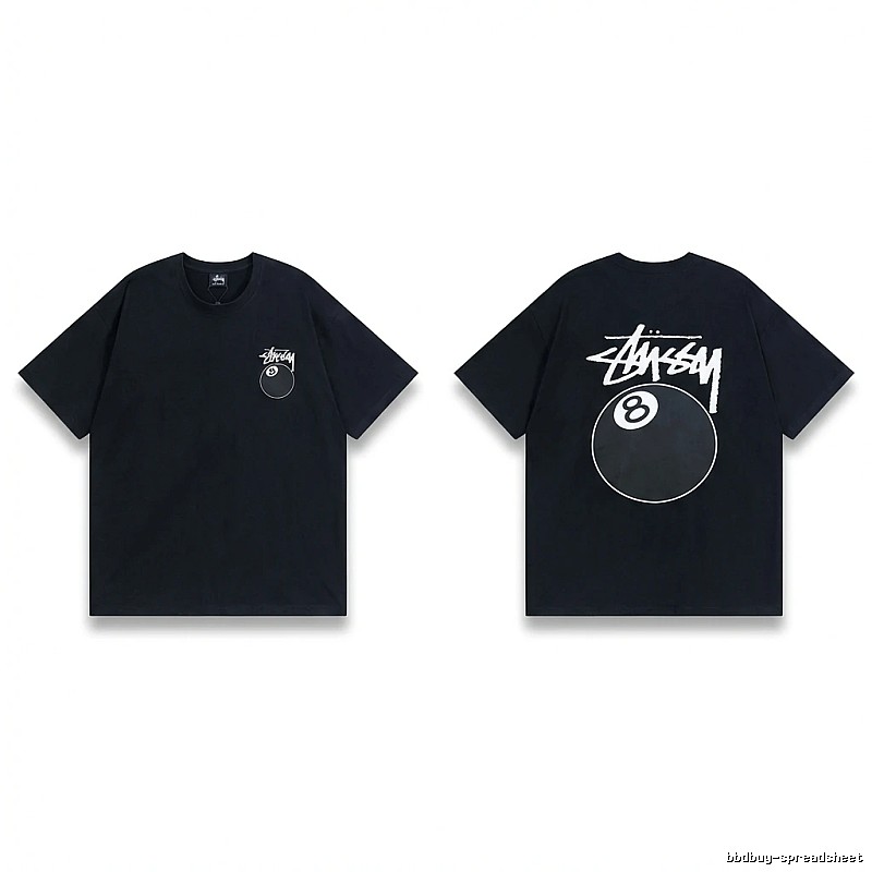 Stussy No.8 Ball Style Black T-shirt