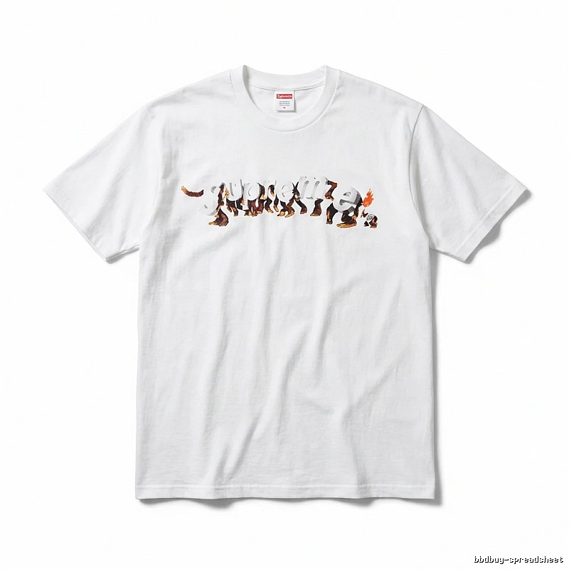 Supreme Animal Print Simple White T-shirt