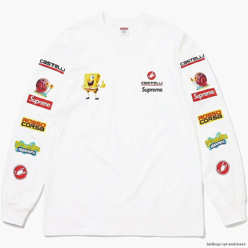 Supreme cartoon trendy white sweatshirt
