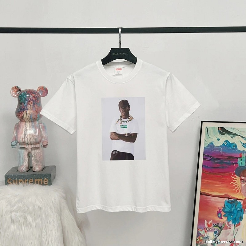 Supreme Character Print Street Style White T-Shirt
