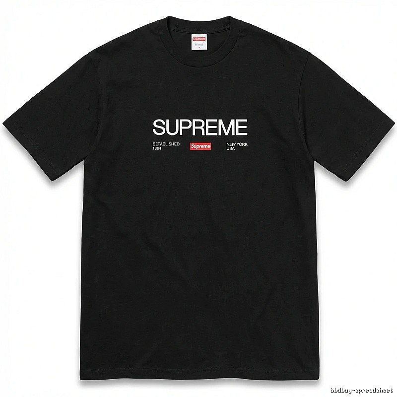 Supreme classic black T-shirt