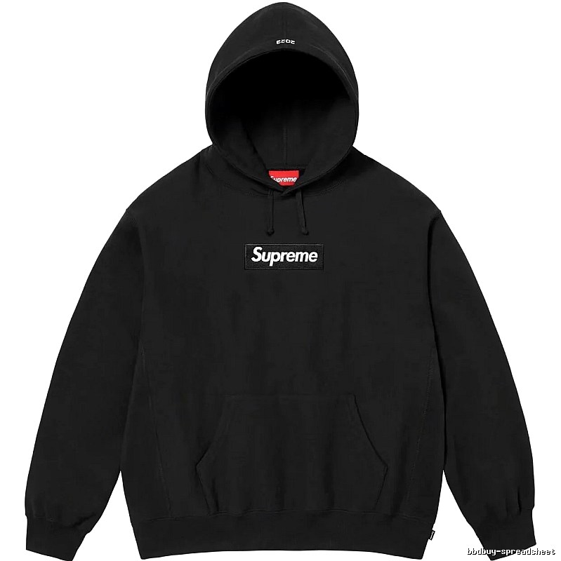 Supreme Logo Detail Logo hoodie Gray Red Oversized with Relaxed Feel
