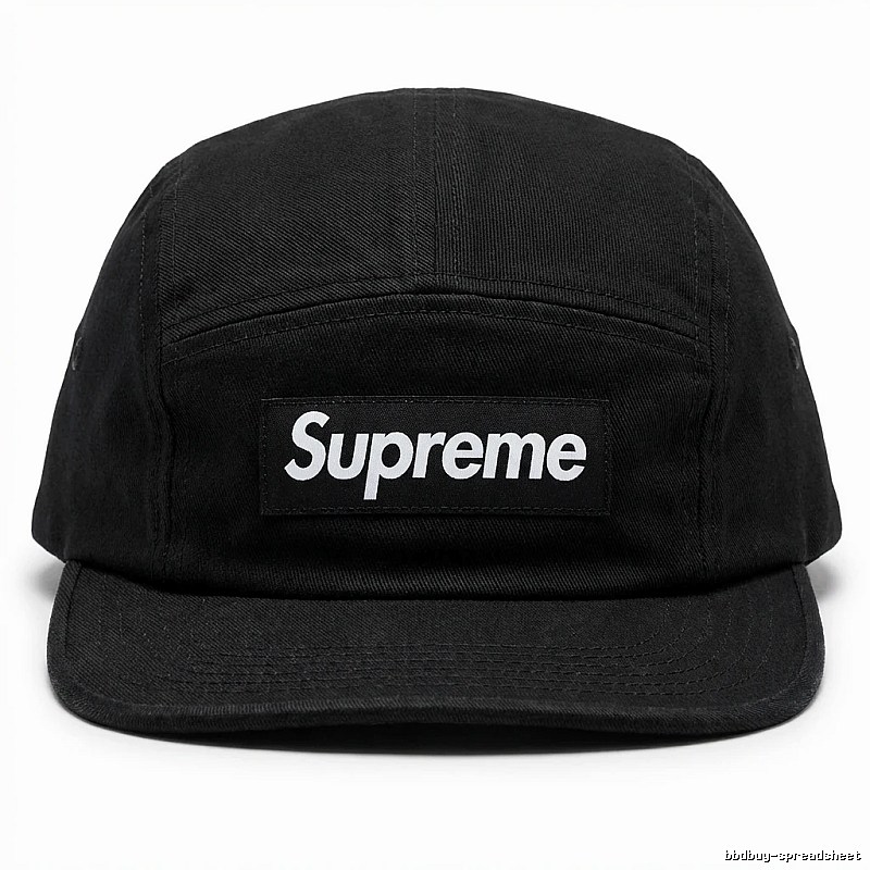 Supreme minimalist style black hat