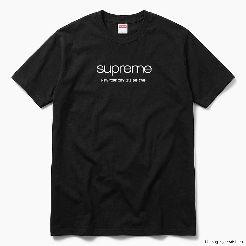 Supreme New York Style Black T-shirt
