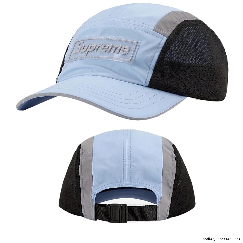 Supreme patchwork style light blue hat
