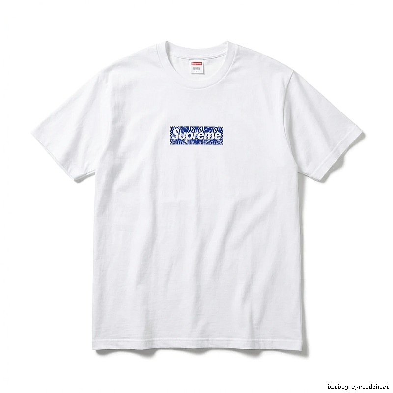 Supreme Print Simple White T-shirt