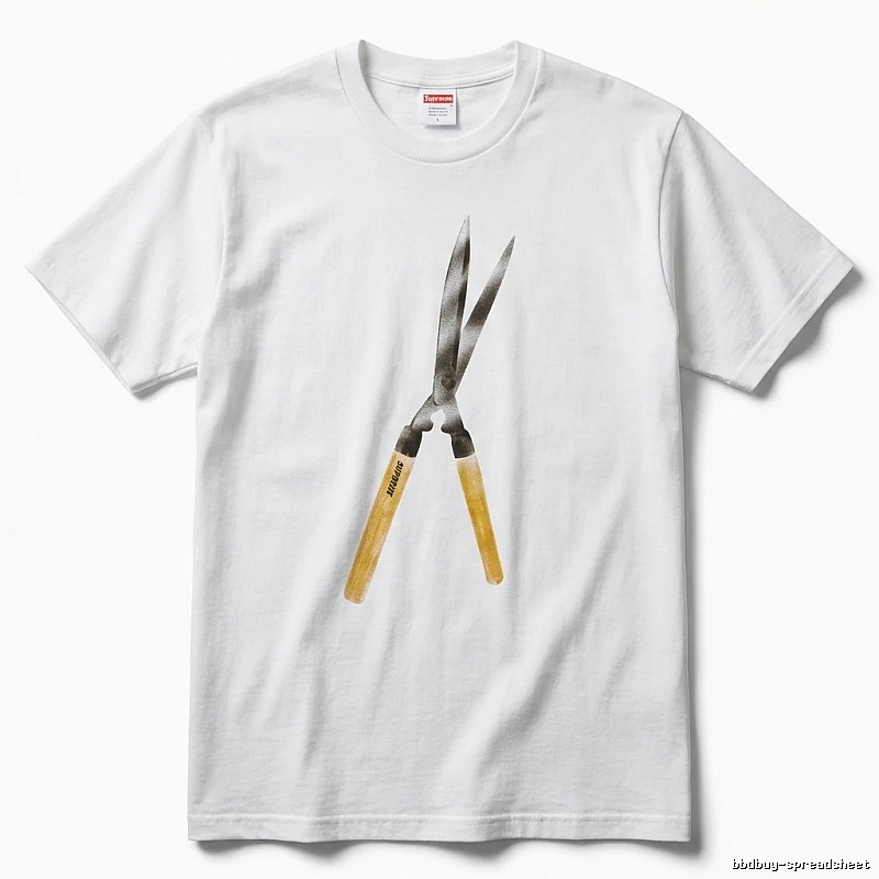 Supreme Scissors Print White T-shirt