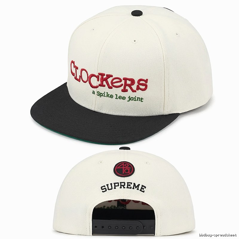 Supreme street style black and white hat