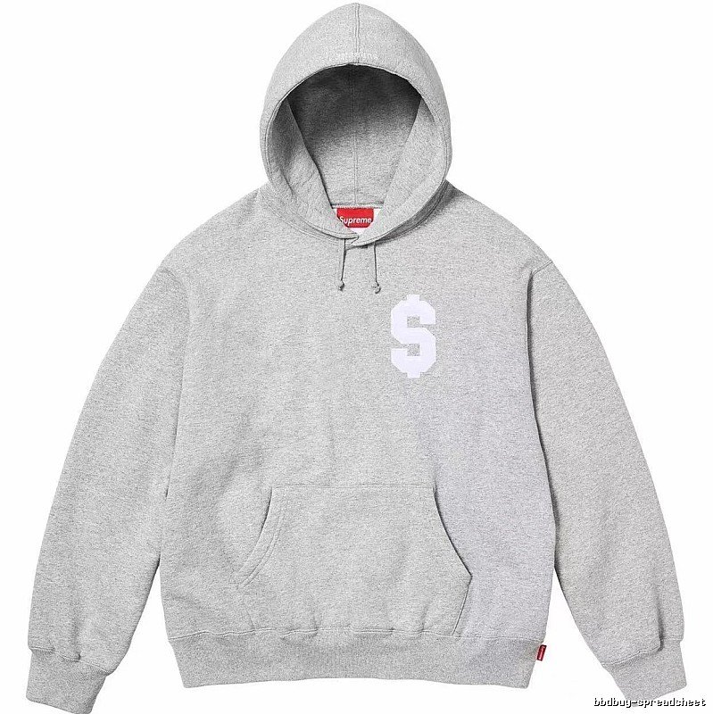 Supreme Travel Logo hoodie Gray Red Oversized with Soft Visual Tone
