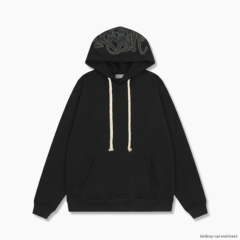 SynaWorld graffiti-style black hoodie