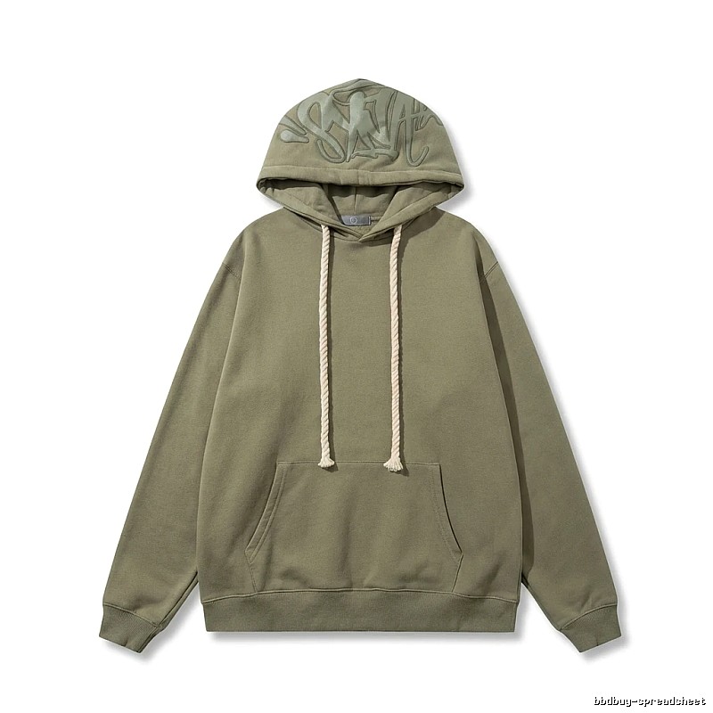 SynaWorld Graffiti-style Olive Green Hoodie