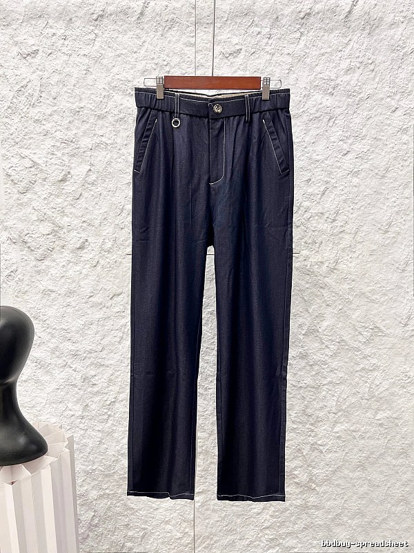 Tailored Straight Trousers - pressed-looking front and clean waistband for weekend