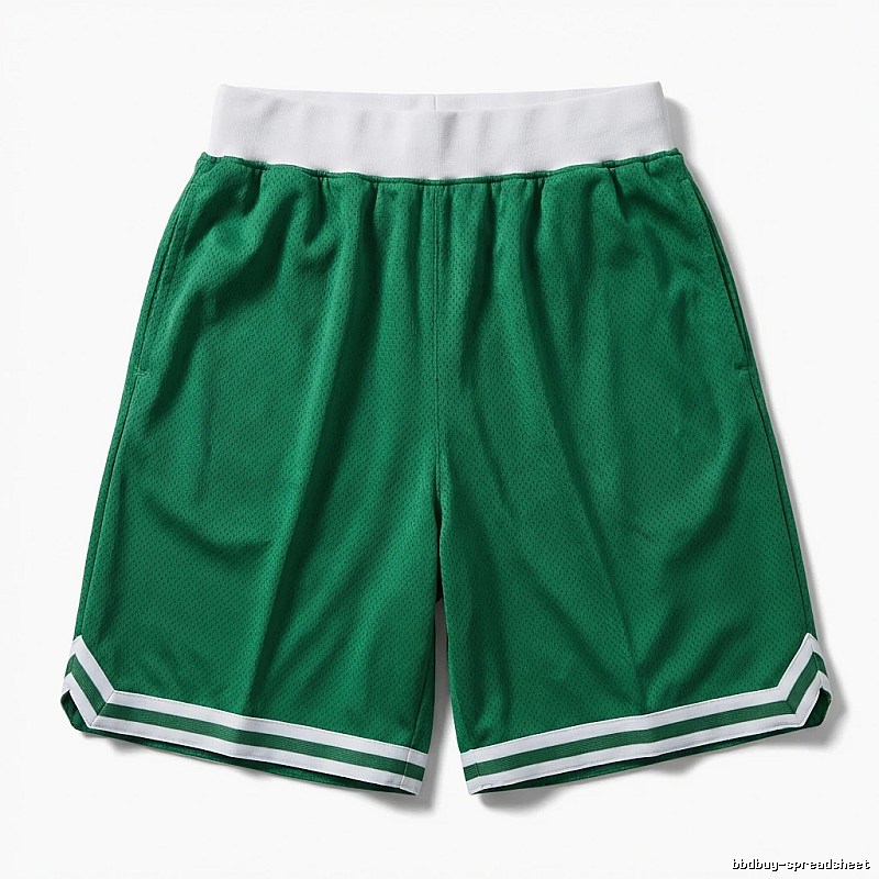 Tatum green and white retro-style shorts