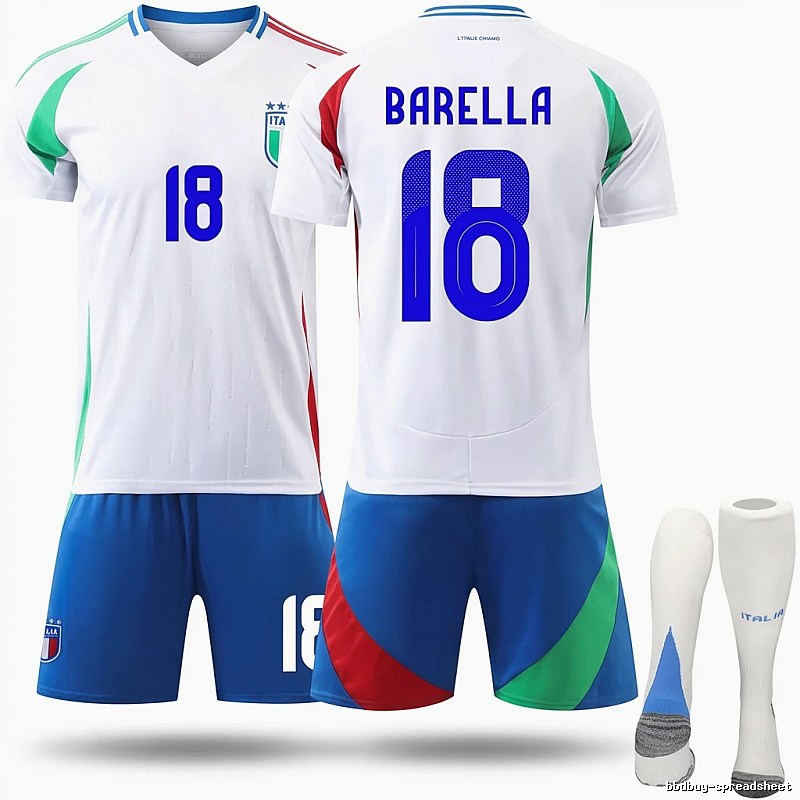 The Italian team's Barella series sporty style jerseys.