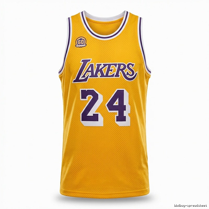 The No. 24 yellow jersey of the Los Angeles Lakers.