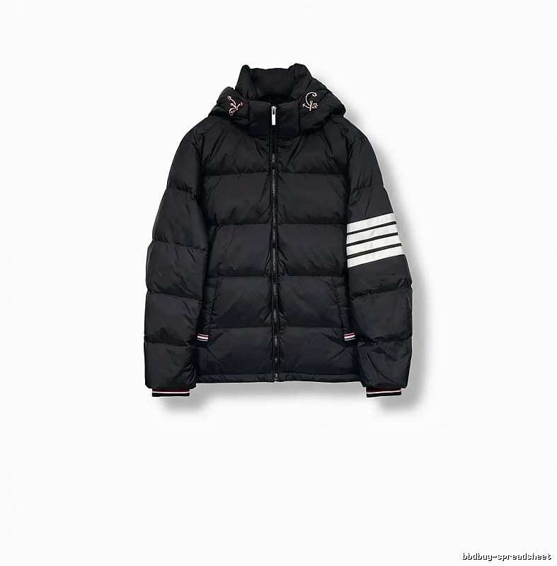 Thom Browne Four - Bar Classic Black Down Jacket