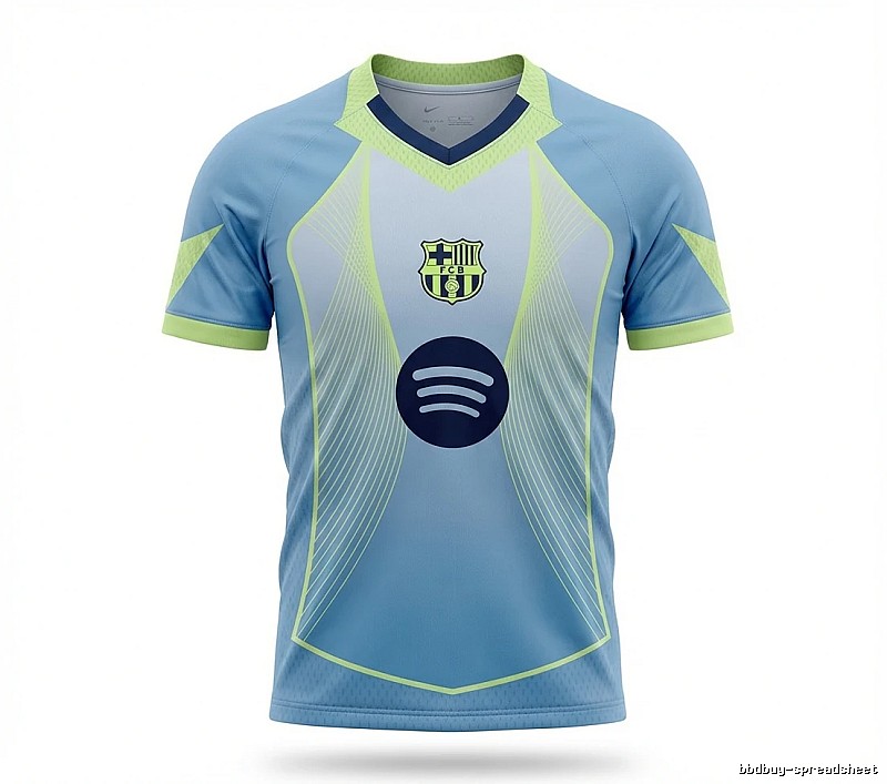 Tokyo Ghoul Barcelona trendy brand gray-blue-yellow jersey