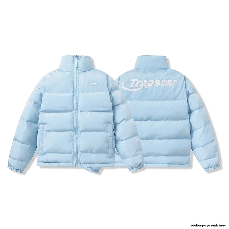 Trapstar trendy and cool style light blue down jacket