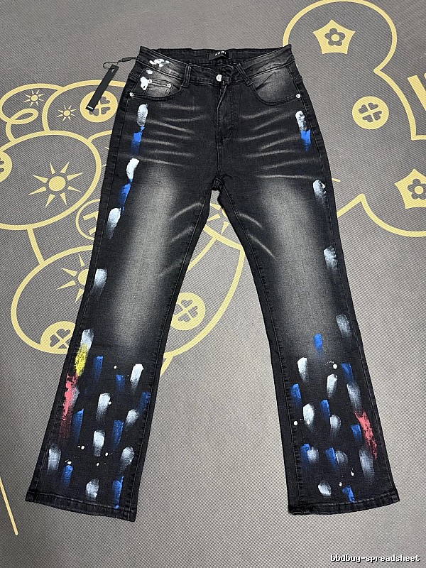 Travel Black Paint-Splatter Jeans