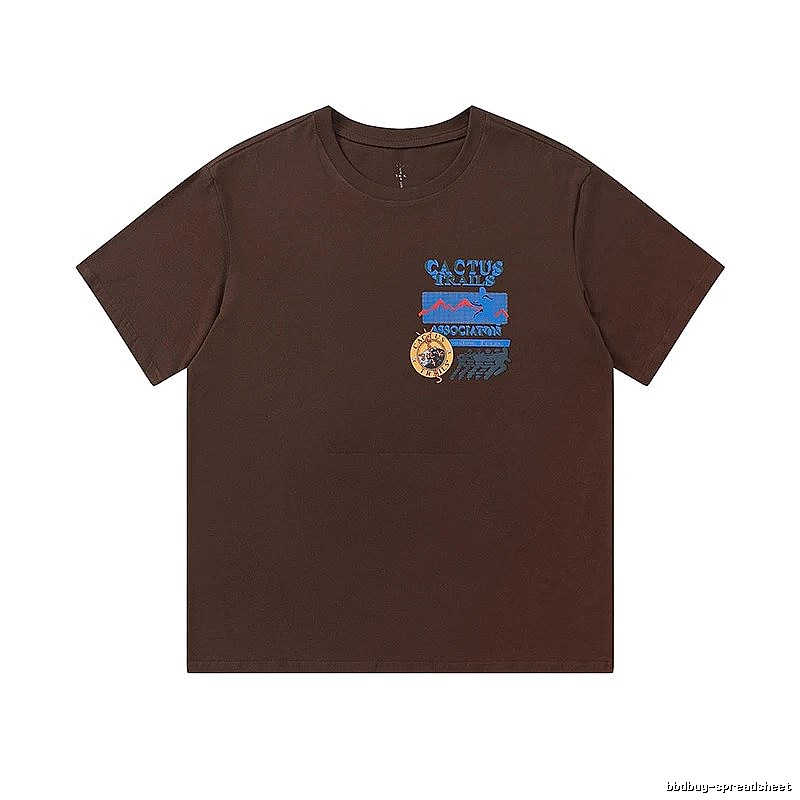 Travis Scott Compact Graphic T-shirt Brown Travis Scott for Sport-Inspired Styling