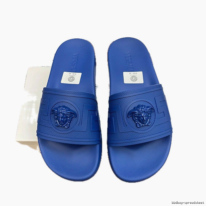 Versace Medusa Light Luxury Trendy Brand Blue Slides