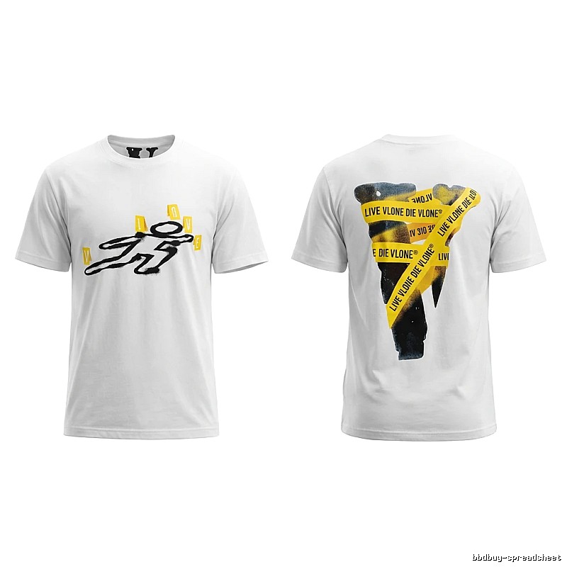 Vlone's trendy and cool white T-shirt with personality.