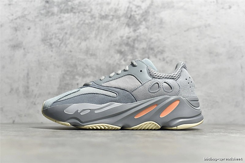 Yeezy Gray and Orange Chunky Runners Defined by Sock-Like Collar
